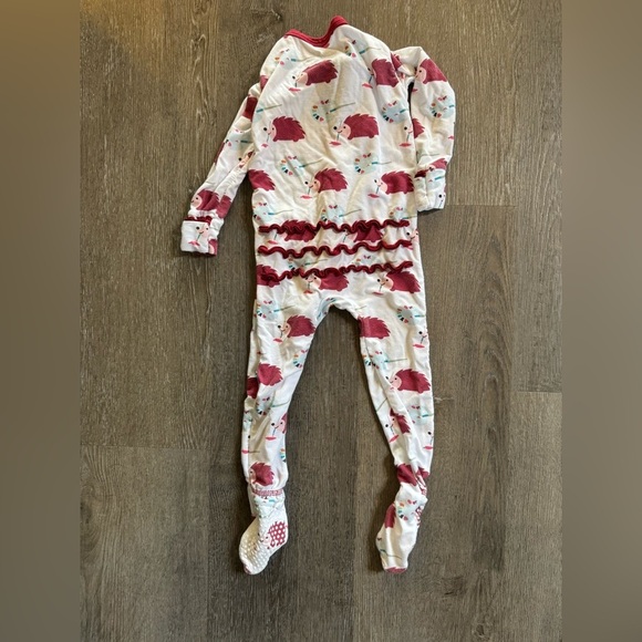 KicKee Pants Print Classic Ruffle Coverall with Zipper - Picture 5 of 6